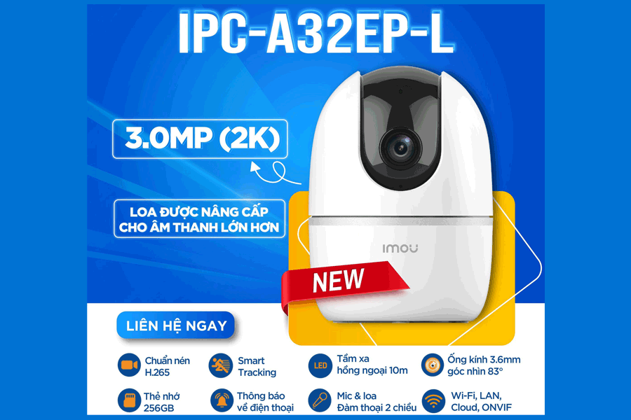 Camera Imou Ranger A32 quay 360 2K (3.0MP) + thẻ nhớ 64gb4