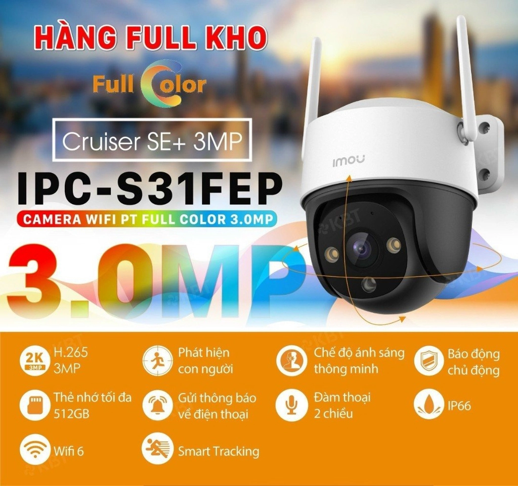 Camera WIFI 3MP iMOU Cruiser IPC-S31FEP0