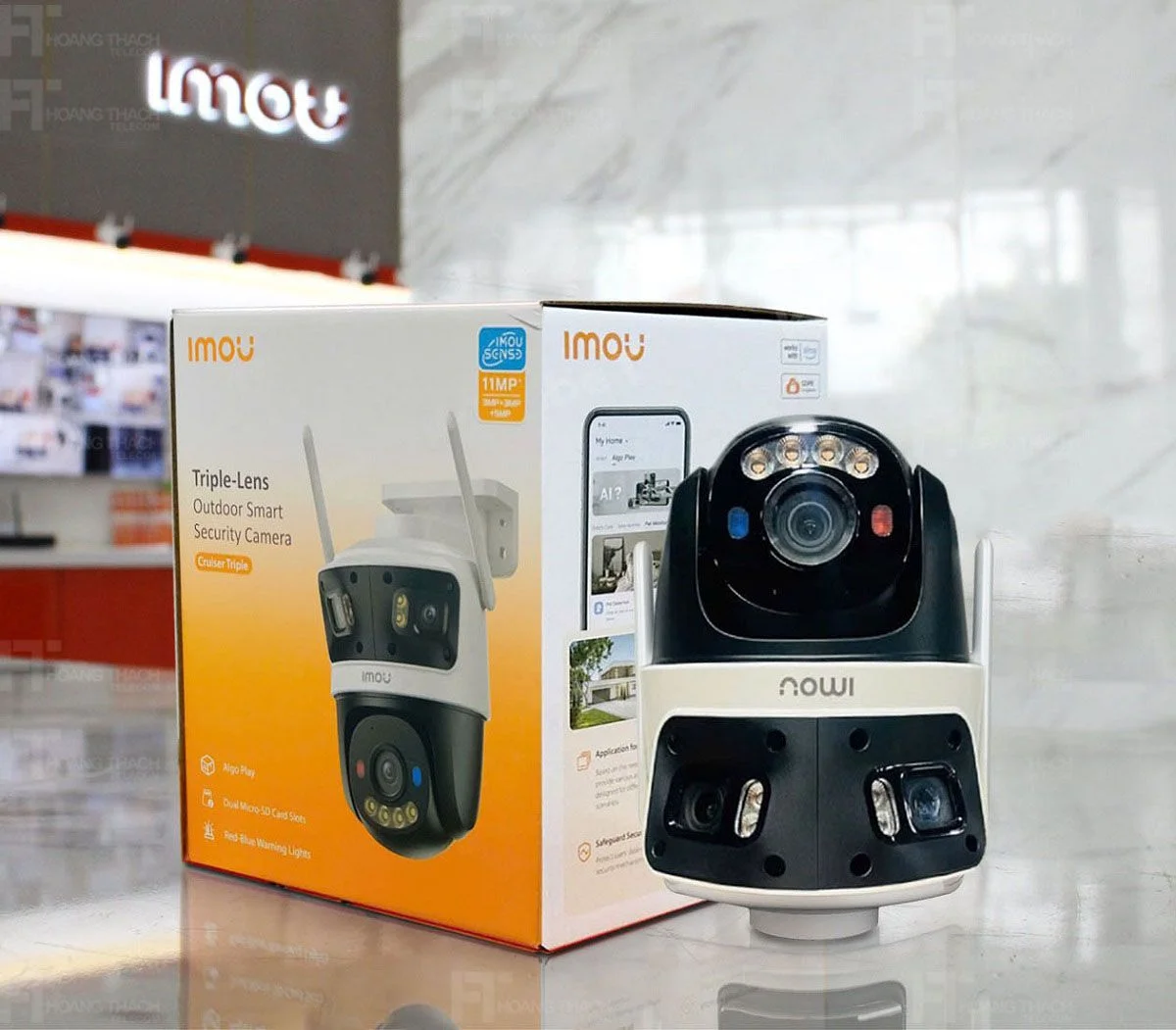 Camera 3 ống kính ngoài trời Imou IPC-S7UP-11M0WED (Cruiser Triple 11MP)