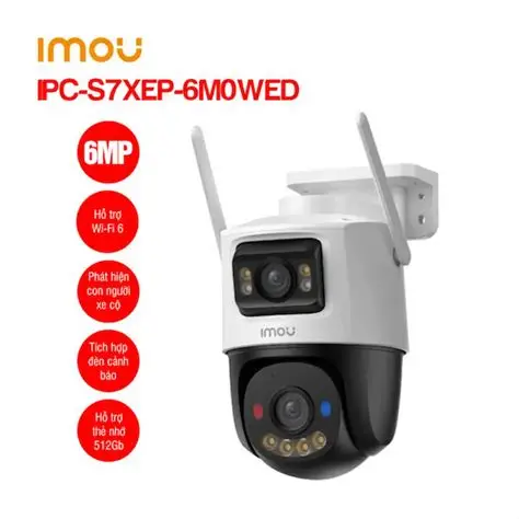 Combo Camera 2 Mắt Ngoài Trời IMOU Cruiser Dual 6MP IPC-S7XEP-6M0WED + Thẻ 64gb2