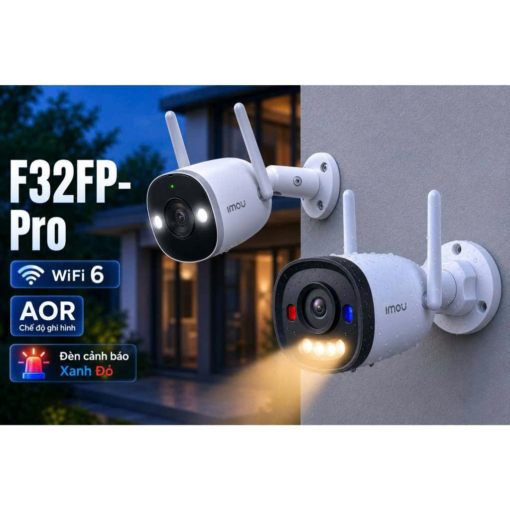 Camera Wifi thân cố định ngoài trời Full color 3MP IMOU IPC-F32FP-PRO3